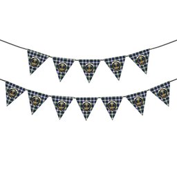 ScotsTee Shop Scottish Gordon Dress Modern Crest Tartan Triangle Flags Tartan Bunting, Pennants (12pcs)