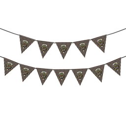 ScotsTee Shop Scottish Fraser Dress Crest Tartan Triangle Flags Tartan Bunting, Pennants (12pcs)
