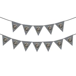 ScotsTee Shop Scottish Haig Modern Crest Tartan Triangle Flags Tartan Bunting, Pennants (12pcs)