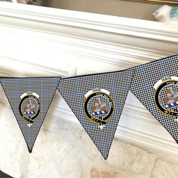 ScotsTee Shop Scottish Haig Modern Crest Tartan Triangle Flags Tartan Bunting, Pennants (12pcs)