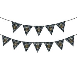 ScotsTee Shop Scottish Gordon Dress Original Crest Tartan Triangle Flags Tartan Bunting, Pennants (12pcs)