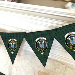 ScotsTee Shop Scottish Hope Vere Crest Tartan Triangle Flags Tartan Bunting, Pennants (12pcs)