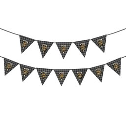 ScotsTee Shop Scottish Drummond Grey Clans Originaux Crest Tartan Triangle Flags Tartan Bunting, Pennants (12pcs)
