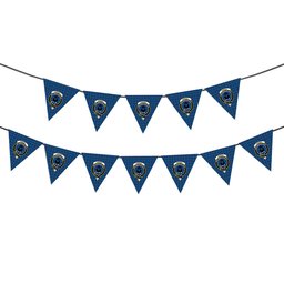 ScotsTee Shop Scottish Hannay Blue Modern Crest Tartan Triangle Flags Tartan Bunting, Pennants (12pcs)