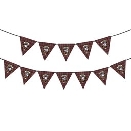 ScotsTee Shop Scottish Galbraith Maroon Ancient Crest Tartan Triangle Flags Tartan Bunting, Pennants (12pcs)