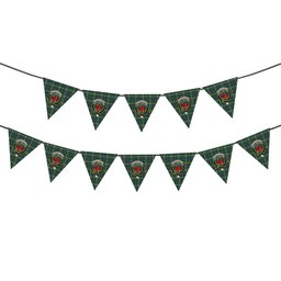 ScotsTee Shop Scottish Farquharson Dress Ancient Crest Tartan Triangle Flags Tartan Bunting, Pennants (12pcs)