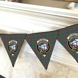 ScotsTee Shop Scottish Galbraith Old Ancient Crest Tartan Triangle Flags Tartan Bunting, Pennants (12pcs)