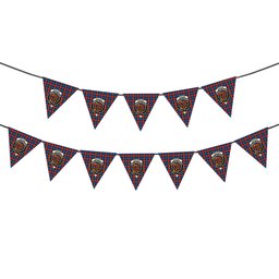 ScotsTee Shop Scottish Graham of Menteith Red Ancient Crest Tartan Triangle Flags Tartan Bunting, Pennants (12pcs)
