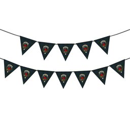 ScotsTee Shop Scottish Farquharson Vestiarium Scoticum Crest Tartan Triangle Flags Tartan Bunting, Pennants (12pcs)