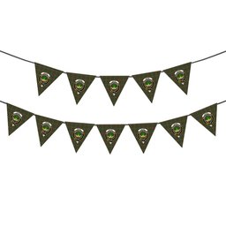ScotsTee Shop Scottish Gayre Bodyguard 2 Crest Tartan Triangle Flags Tartan Bunting, Pennants (12pcs)