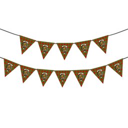 ScotsTee Shop Scottish Gregor Modern Crest Tartan Triangle Flags Tartan Bunting, Pennants (12pcs)
