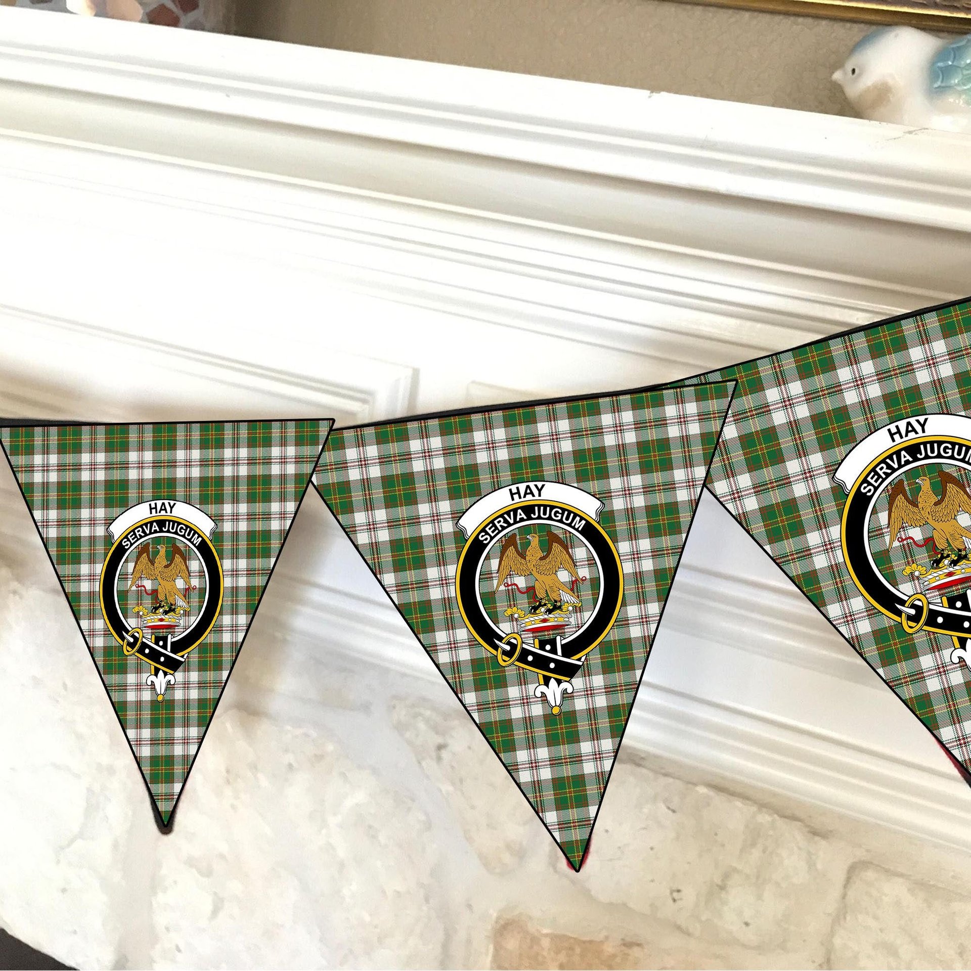 ScotsTee Shop Scottish Hay Dress Ancient Crest Tartan Triangle Flags Tartan Bunting, Pennants (12pcs)