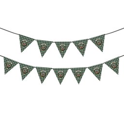 ScotsTee Shop Scottish Erskine Green Crest Tartan Triangle Flags Tartan Bunting, Pennants (12pcs)