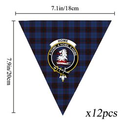 ScotsTee Shop Scottish Home Vestiarium Scoticum Crest Tartan Triangle Flags Tartan Bunting, Pennants (12pcs)