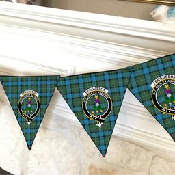 ScotsTee Shop Scottish Ferguson Ancient Crest Tartan Triangle Flags Tartan Bunting, Pennants (12pcs)