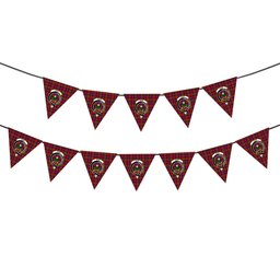 ScotsTee Shop Scottish Gow of Skeoch Crest Tartan Triangle Flags Tartan Bunting, Pennants (12pcs)