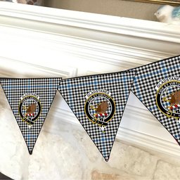 ScotsTee Shop Scottish Gladstanes Ancient Crest Tartan Triangle Flags Tartan Bunting, Pennants (12pcs)