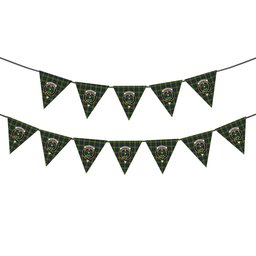 ScotsTee Shop Scottish Fergusson Modern Crest Tartan Triangle Flags Tartan Bunting, Pennants (12pcs)