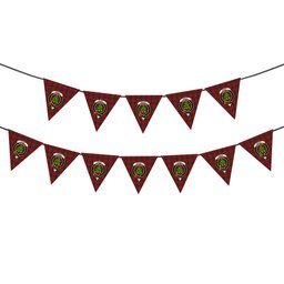 ScotsTee Shop Scottish Grant Vestiarium Scoticum Crest Tartan Triangle Flags Tartan Bunting, Pennants (12pcs)