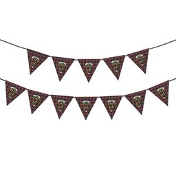 ScotsTee Shop Scottish Fraser of Boblainy Hugh Crest Tartan Triangle Flags Tartan Bunting, Pennants (12pcs)