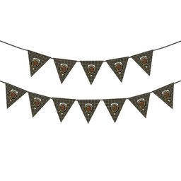 ScotsTee Shop Scottish Graham of Menteith Weathered Crest Tartan Triangle Flags Tartan Bunting, Pennants (12pcs)