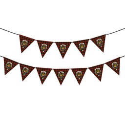 ScotsTee Shop Scottish Douglas of Roxburgh Crest Tartan Triangle Flags Tartan Bunting, Pennants (12pcs)