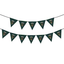 ScotsTee Shop Scottish Gordon Modern Crest Tartan Triangle Flags Tartan Bunting, Pennants (12pcs)