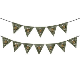 ScotsTee Shop Scottish Hay White Dress Crest Tartan Triangle Flags Tartan Bunting, Pennants (12pcs)