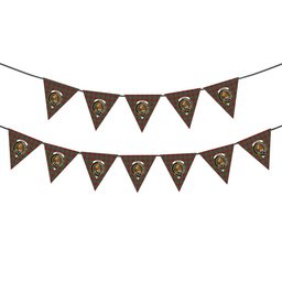 ScotsTee Shop Scottish Gregor of Cardney Modern Crest Tartan Triangle Flags Tartan Bunting, Pennants (12pcs)
