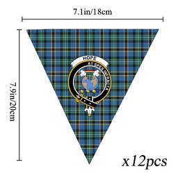 ScotsTee Shop Scottish Hope Ancient Crest Tartan Triangle Flags Tartan Bunting, Pennants (12pcs)
