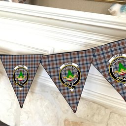 ScotsTee Shop Scottish Gayre Arisaidh Crest Tartan Triangle Flags Tartan Bunting, Pennants (12pcs)