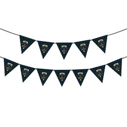 ScotsTee Shop Scottish Forbes Modern Crest Tartan Triangle Flags Tartan Bunting, Pennants (12pcs)