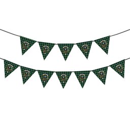ScotsTee Shop Scottish Haliburton Crest Tartan Triangle Flags Tartan Bunting, Pennants (12pcs)
