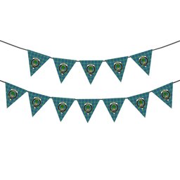 ScotsTee Shop Scottish Hamilton Hunting Ancient Crest Tartan Triangle Flags Tartan Bunting, Pennants (12pcs)