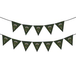 ScotsTee Shop Scottish Ferguson Modern Crest Tartan Triangle Flags Tartan Bunting, Pennants (12pcs)