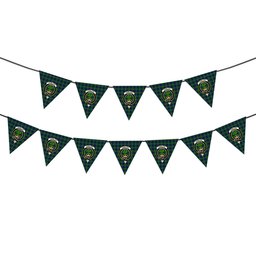 ScotsTee Shop Scottish Hamilton Green Hunting Crest Tartan Triangle Flags Tartan Bunting, Pennants (12pcs)