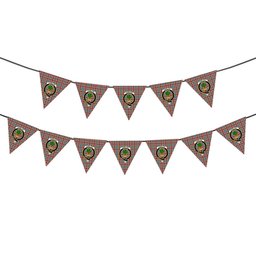 ScotsTee Shop Scottish Hamilton Red Modern Crest Tartan Triangle Flags Tartan Bunting, Pennants (12pcs)