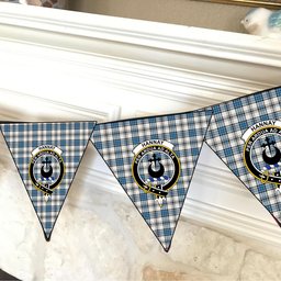 ScotsTee Shop Scottish Hannay Ancient Crest Tartan Triangle Flags Tartan Bunting, Pennants (12pcs)