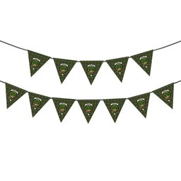 ScotsTee Shop Scottish Hamilton of Brandon Crest Tartan Triangle Flags Tartan Bunting, Pennants (12pcs)