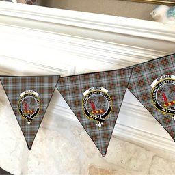ScotsTee Shop Scottish McBain Dress Crest Tartan Triangle Flags Tartan Bunting, Pennants (12pcs)