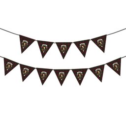 ScotsTee Shop Scottish Stewart of Bute Hunting Crest Tartan Triangle Flags Tartan Bunting, Pennants (12pcs)