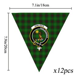 ScotsTee Shop Scottish Kinloch Crest Tartan Triangle Flags Tartan Bunting, Pennants (12pcs)
