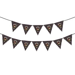 ScotsTee Shop Scottish McDonald Dress Crest Tartan Triangle Flags Tartan Bunting, Pennants (12pcs)
