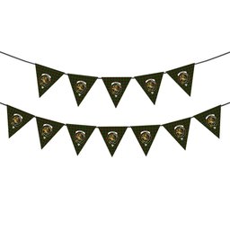 ScotsTee Shop Scottish McPhee Hunting Crest Tartan Triangle Flags Tartan Bunting, Pennants (12pcs)