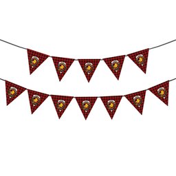 ScotsTee Shop Scottish McIvor Crest Tartan Triangle Flags Tartan Bunting, Pennants (12pcs)