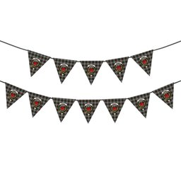 ScotsTee Shop Scottish McDuff Dress Crest Tartan Triangle Flags Tartan Bunting, Pennants (12pcs)