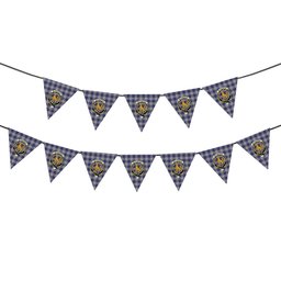 ScotsTee Shop Scottish McPherson Dress Blue Crest Tartan Triangle Flags Tartan Bunting, Pennants (12pcs)