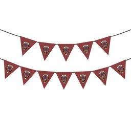 ScotsTee Shop Scottish Stirling of Keir Ancient Crest Tartan Triangle Flags Tartan Bunting, Pennants (12pcs)