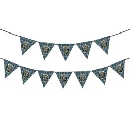 ScotsTee Shop Scottish McDowall Modern Crest Tartan Triangle Flags Tartan Bunting, Pennants (12pcs)