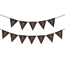 ScotsTee Shop Scottish MacCulloch Crest Tartan Triangle Flags Tartan Bunting, Pennants (12pcs)
